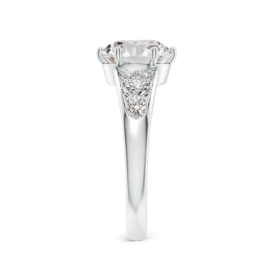 8.5mm IJI1I2 Round Diamond Engagement Ring with Accents in S999 Silver side 299