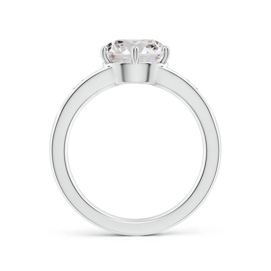 8.5mm IJI1I2 Round Diamond Engagement Ring with Accents in White Gold side 199