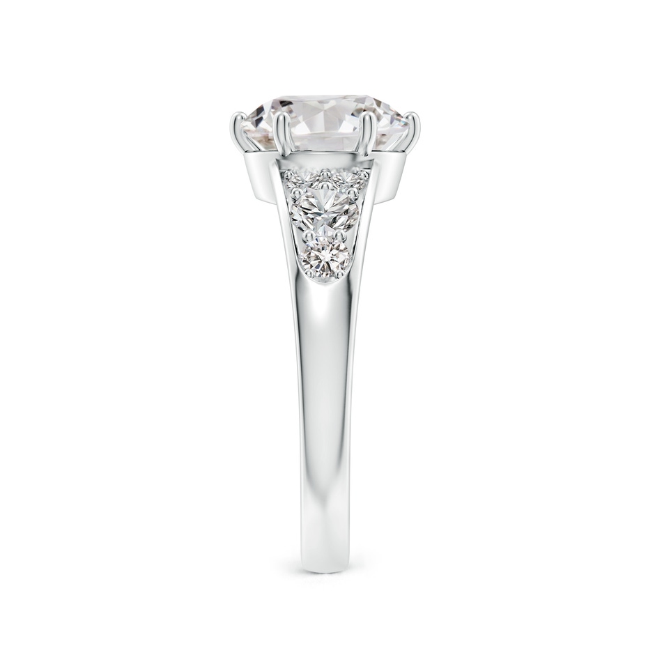 8.5mm IJI1I2 Round Diamond Engagement Ring with Accents in White Gold side 299