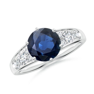 Round AA Blue Sapphire