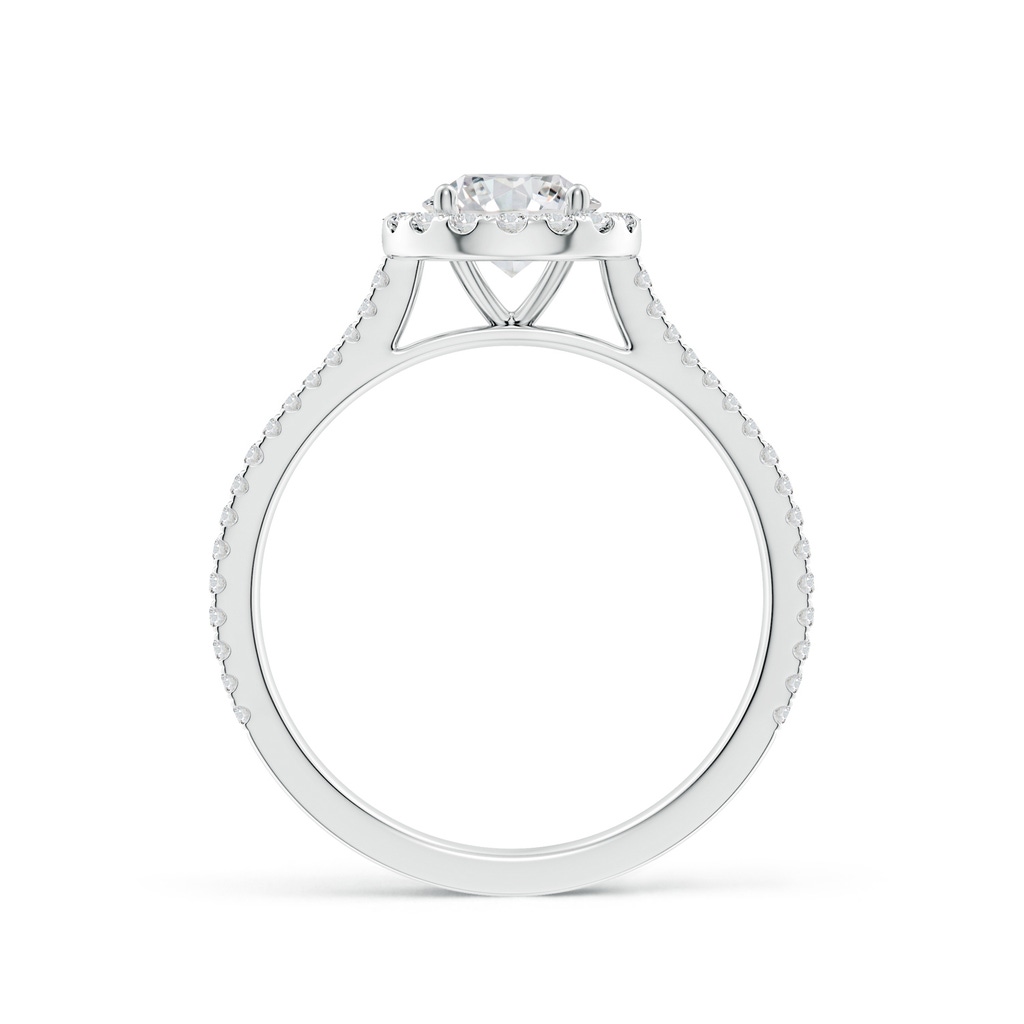 6mm HSI2 Round Diamond Halo Ring with Accents in White Gold Side 199