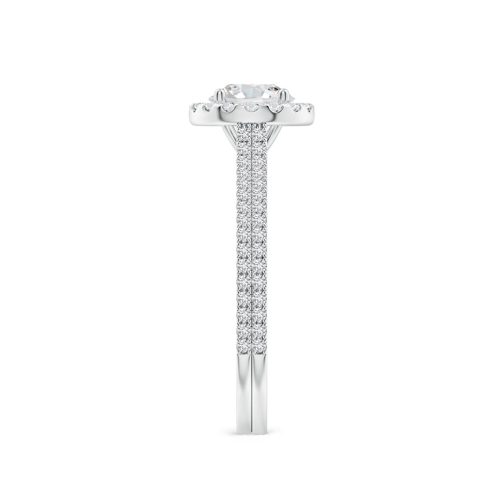 6mm HSI2 Round Diamond Halo Ring with Accents in White Gold Side 299