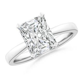 9.5x7.5mm HSI2 Radiant-Cut Diamond Reverse Tapered Shank Solitaire Engagement Ring in P950 Platinum