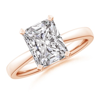 9.5x7.5mm IJI1I2 Radiant-Cut Diamond Reverse Tapered Shank Solitaire Engagement Ring in 9K Rose Gold