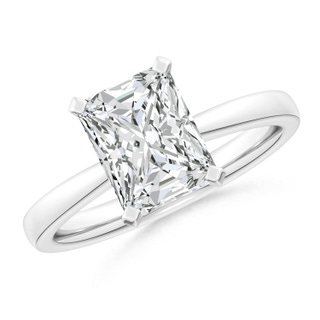 9x7mm HSI2 Radiant-Cut Diamond Reverse Tapered Shank Solitaire Engagement Ring in P950 Platinum