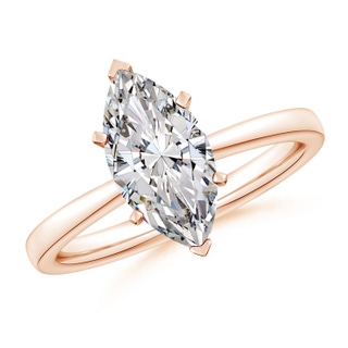 13x6.5mm IJI1I2 Marquise Diamond Reverse Tapered Shank Solitaire Engagement Ring in Rose Gold