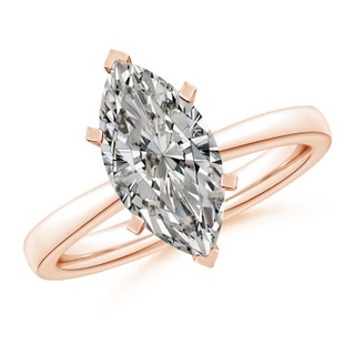 14x7mm KI3 Marquise Diamond Reverse Tapered Shank Solitaire Engagement Ring in 9K Rose Gold