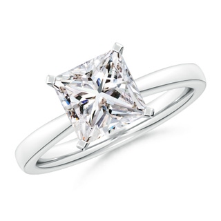 7.4mm IJI1I2 Princess-Cut Diamond Reverse Tapered Shank Solitaire Engagement Ring in P950 Platinum