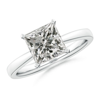 7.4mm KI3 Princess-Cut Diamond Reverse Tapered Shank Solitaire Engagement Ring in P950 Platinum