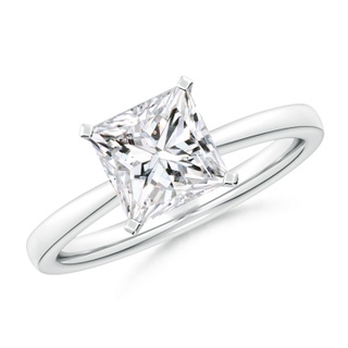 7mm HSI2 Princess-Cut Diamond Reverse Tapered Shank Solitaire Engagement Ring in P950 Platinum