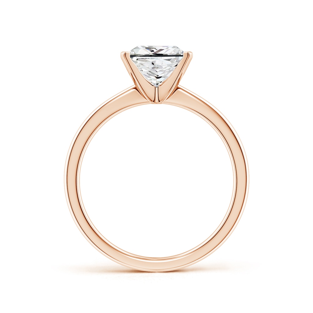 7mm IJI1I2 Princess-Cut Diamond Reverse Tapered Shank Solitaire Engagement Ring in Rose Gold Side 199