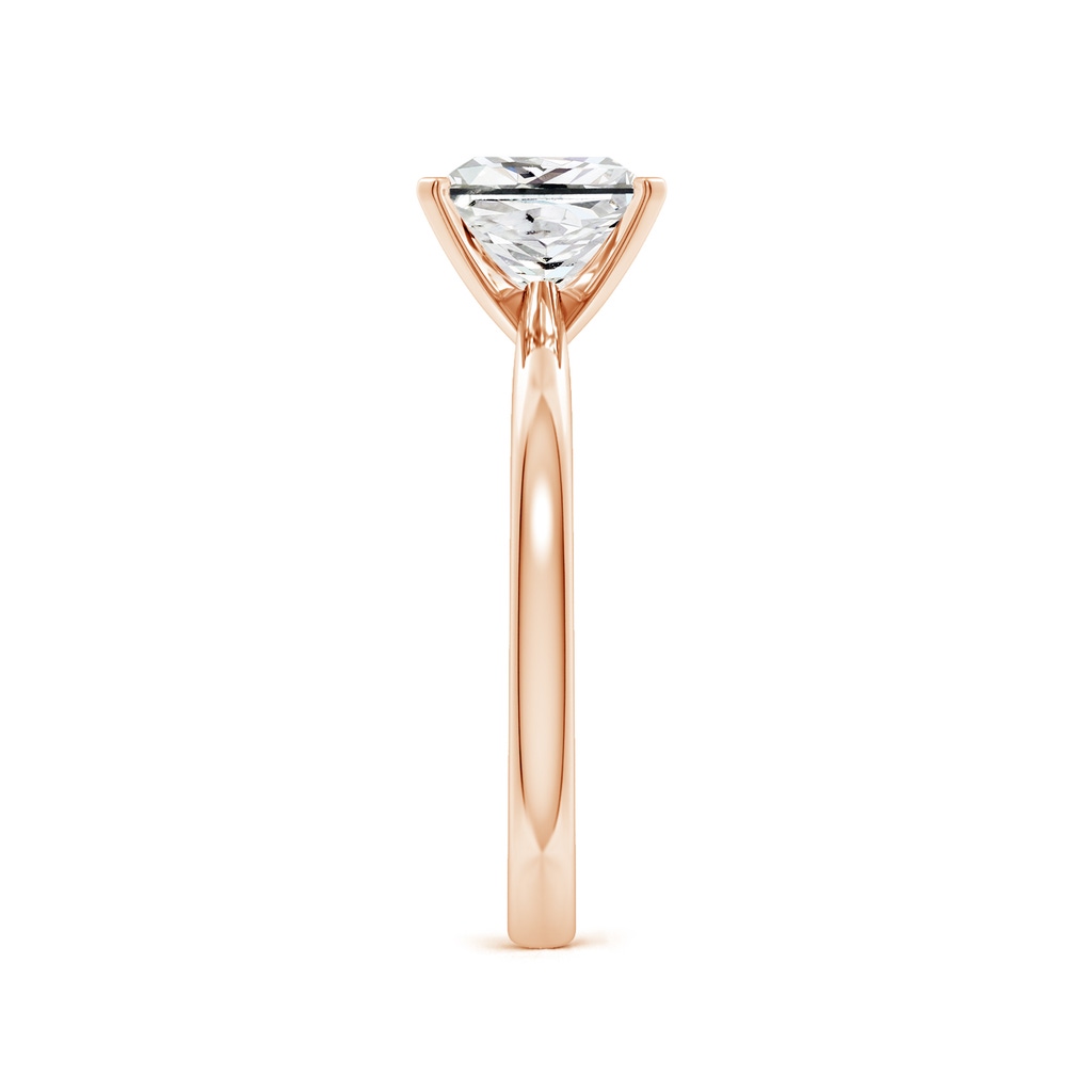 7mm IJI1I2 Princess-Cut Diamond Reverse Tapered Shank Solitaire Engagement Ring in Rose Gold Side 299