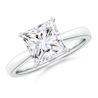8mm GVS2 Princess-Cut Diamond Reverse Tapered Shank Solitaire Engagement Ring in P950 Platinum