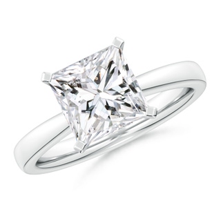 8mm HSI2 Princess-Cut Diamond Reverse Tapered Shank Solitaire Engagement Ring in P950 Platinum