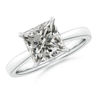 8mm KI3 Princess-Cut Diamond Reverse Tapered Shank Solitaire Engagement Ring in P950 Platinum