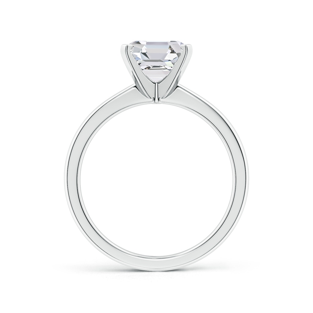 7.5mm HSI2 Square Emerald-Cut Diamond Reverse Tapered Shank Solitaire Engagement Ring in White Gold Side 199