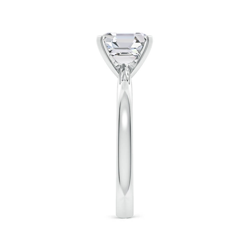 7.5mm HSI2 Square Emerald-Cut Diamond Reverse Tapered Shank Solitaire Engagement Ring in White Gold Side 299