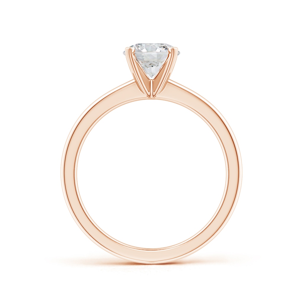 6.5mm HSI2 Solitaire Round Diamond Tapered Shank Engagement Ring in Rose Gold Side 199