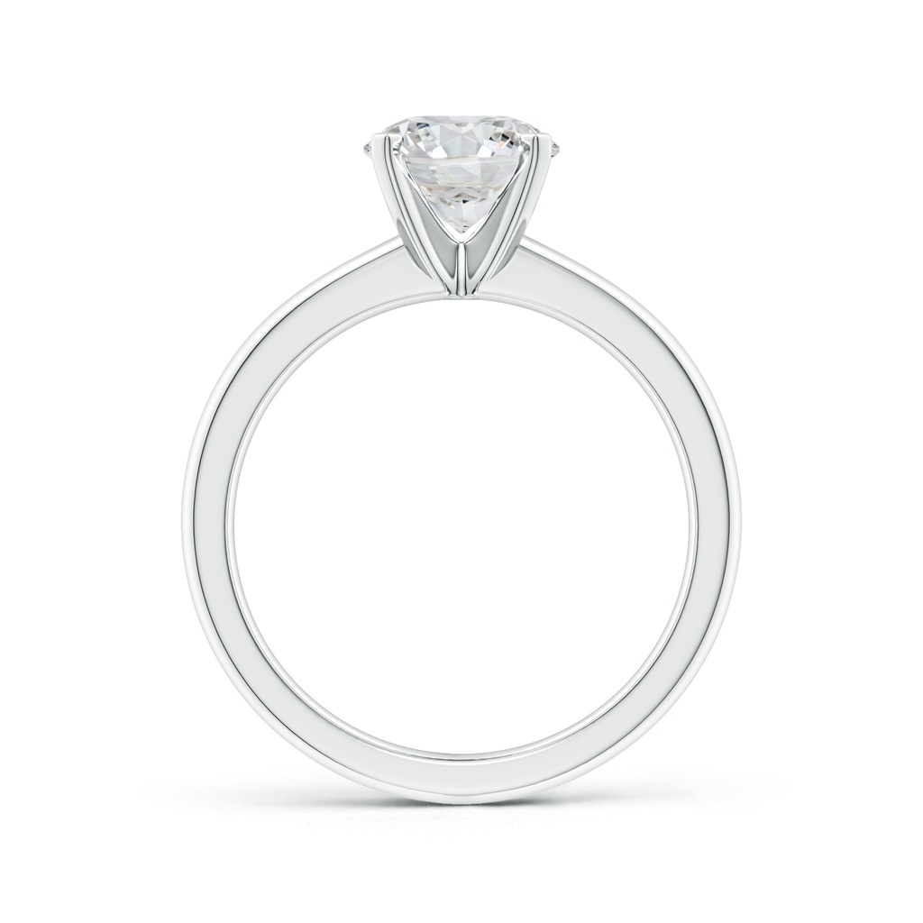 7.4mm HSI2 Solitaire Round Diamond Tapered Shank Engagement Ring in White Gold Side 199