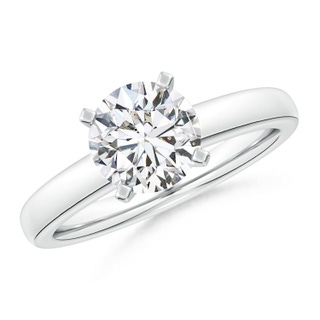 8mm HSI2 Solitaire Round Diamond Tapered Shank Engagement Ring in P950 Platinum
