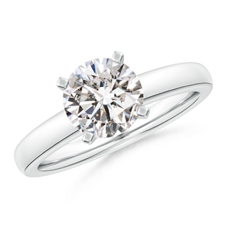 8mm IJI1I2 Solitaire Round Diamond Tapered Shank Engagement Ring in P950 Platinum