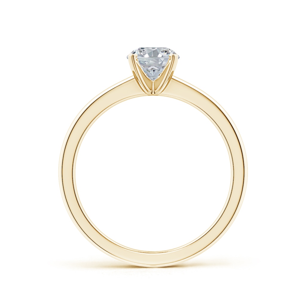 7.7x5.7mm HSI2 Solitaire Oval Diamond Tapered Shank Engagement Ring in Yellow Gold Side 199