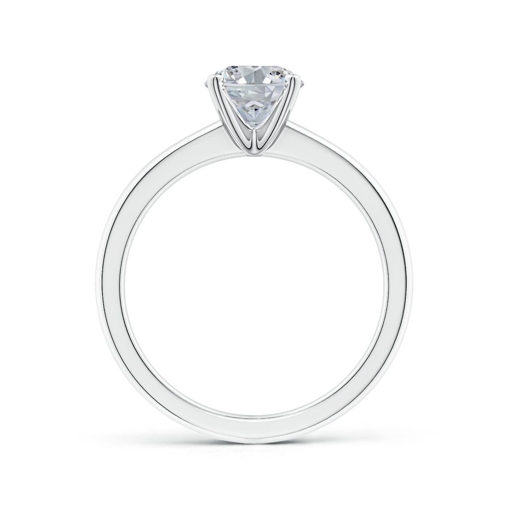 8.5x6.5mm HSI2 Solitaire Oval Diamond Tapered Shank Engagement Ring in White Gold Side 199