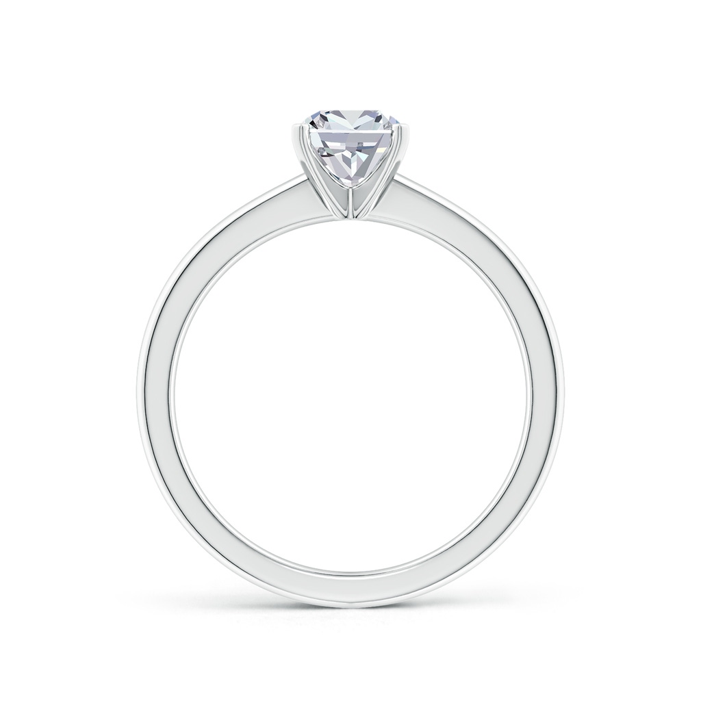 5.5mm HSI2 Solitaire Cushion Diamond Tapered Shank Engagement Ring in White Gold Side 199