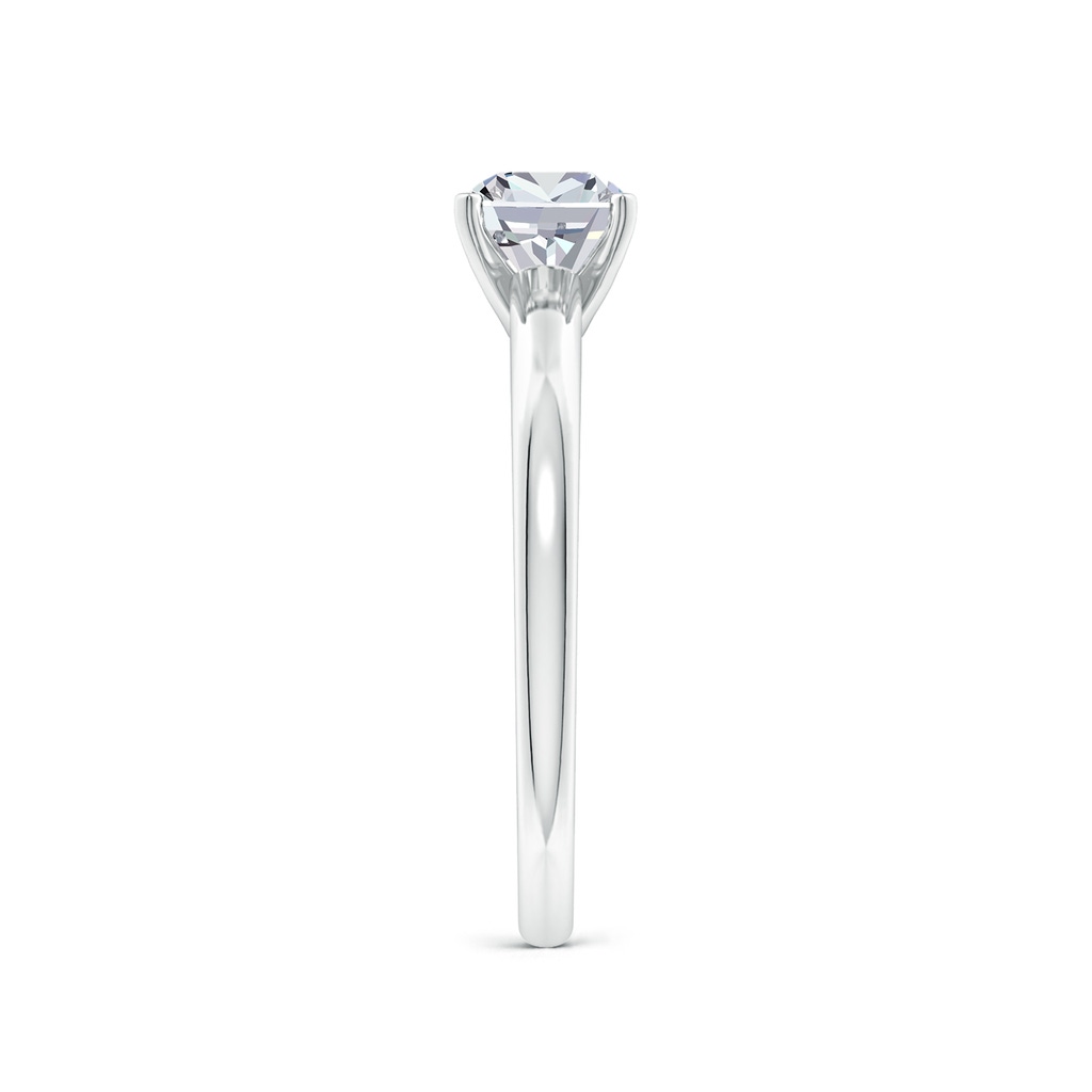 5.5mm HSI2 Solitaire Cushion Diamond Tapered Shank Engagement Ring in White Gold Side 299