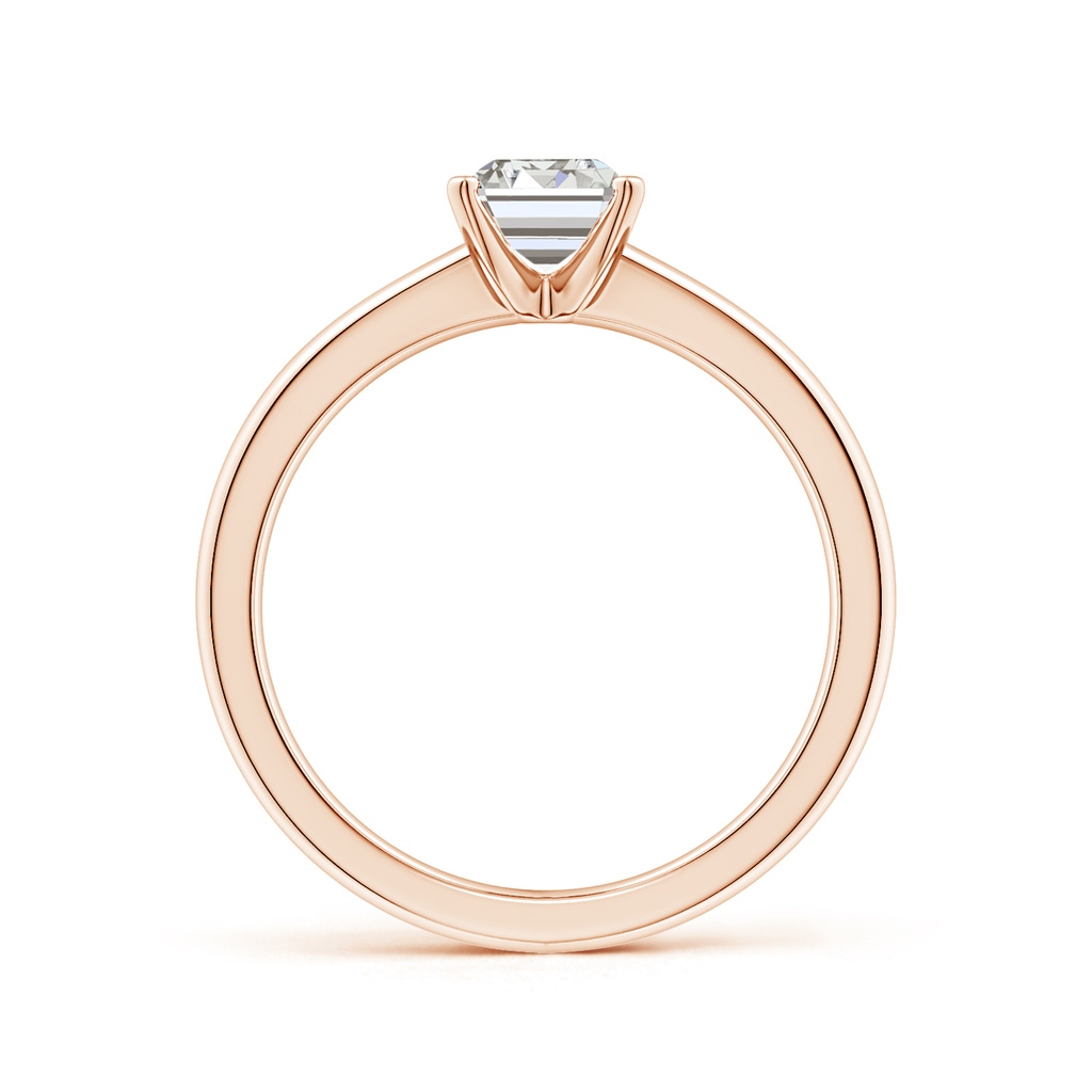 7x5mm IJI1I2 Solitaire Emerald-Cut Diamond Tapered Shank Engagement Ring in Rose Gold Side 199