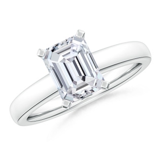 8.5x6.5mm HSI2 Solitaire Emerald-Cut Diamond Tapered Shank Engagement Ring in P950 Platinum