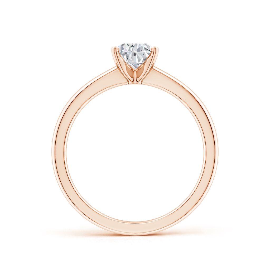 7.7x5.7mm HSI2 Solitaire Pear Diamond Tapered Shank Engagement Ring in Rose Gold Side 199