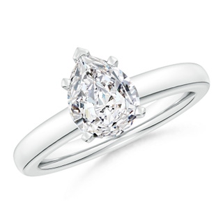 9x7mm HSI2 Solitaire Pear Diamond Tapered Shank Engagement Ring in P950 Platinum