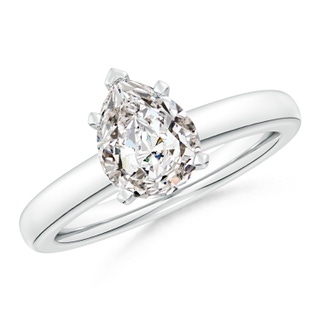 9x7mm IJI1I2 Solitaire Pear Diamond Tapered Shank Engagement Ring in P950 Platinum