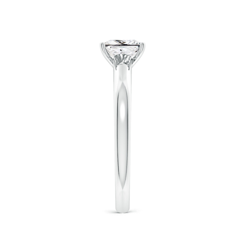 5.5mm HSI2 Solitaire Princess-Cut Diamond Tapered Shank Engagement Ring in White Gold Side 299