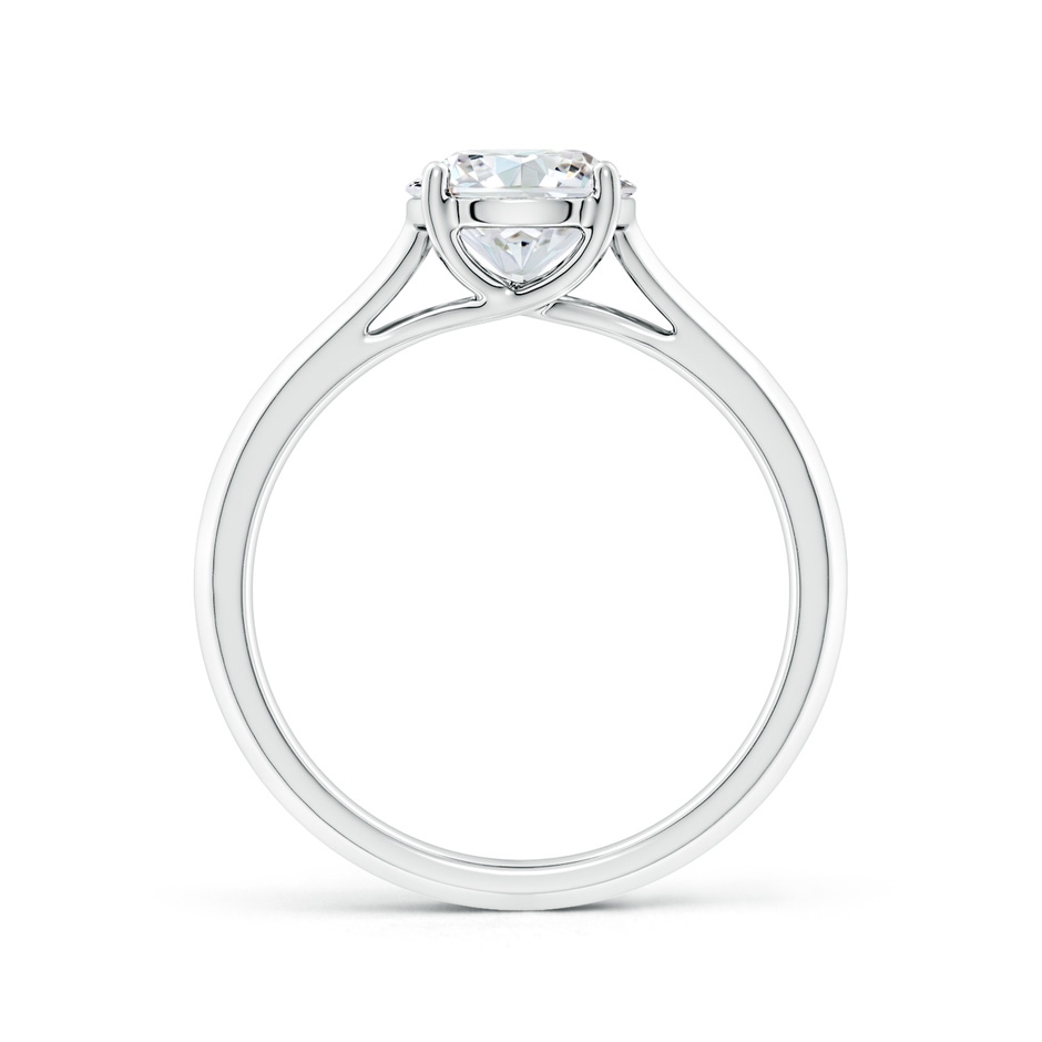 7.4mm GVS2 Round Diamond Knife-Edge Shank Trellis Engagement Ring in P950 Platinum side 199