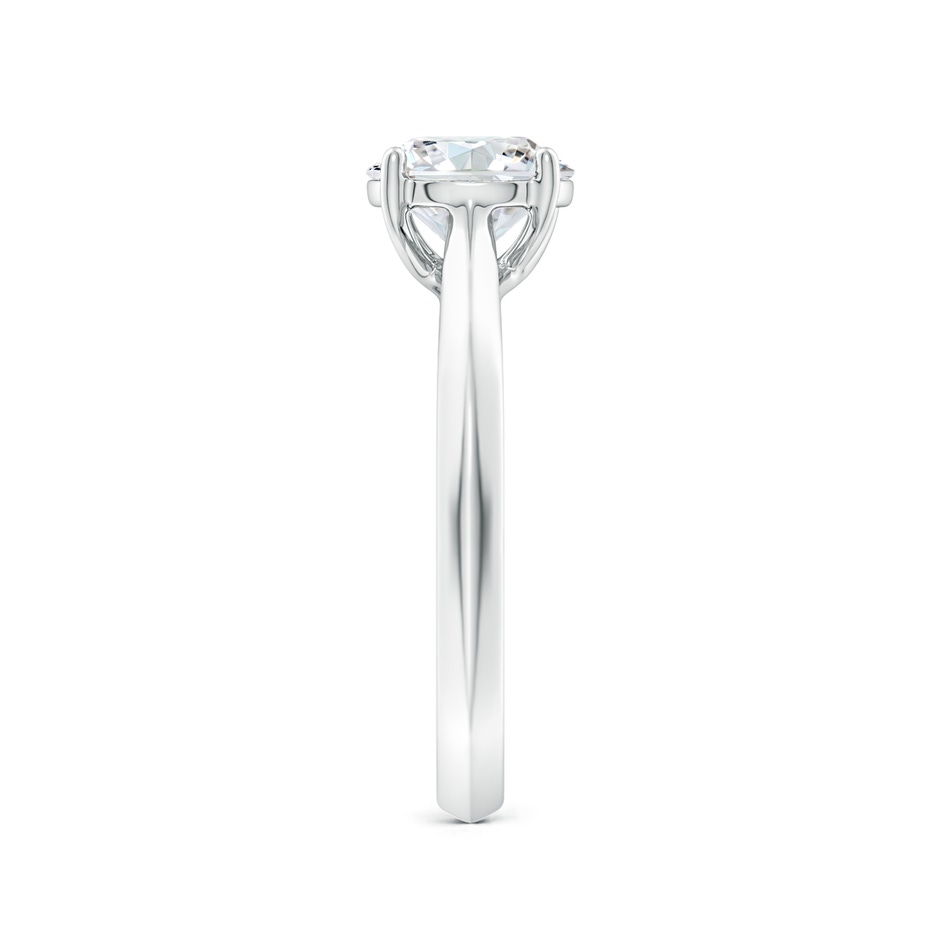 7.4mm GVS2 Round Diamond Knife-Edge Shank Trellis Engagement Ring in P950 Platinum side 299