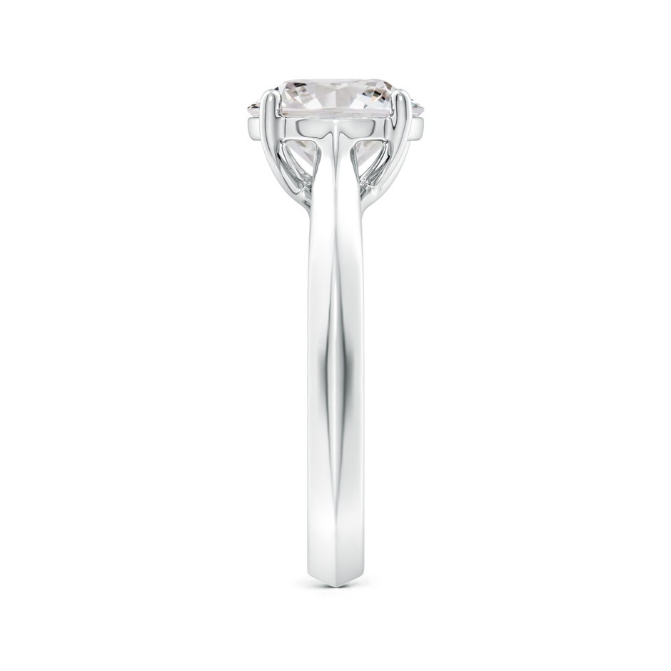 8.9mm IJI1I2 Round Diamond Knife-Edge Shank Trellis Engagement Ring in White Gold side 299