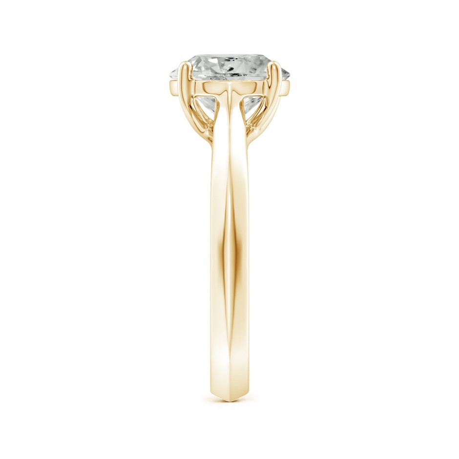 8.9mm KI3 Round Diamond Knife-Edge Shank Trellis Engagement Ring in Yellow Gold side 299