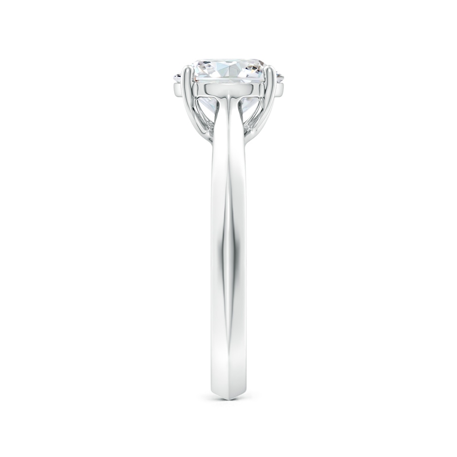 8mm GVS2 Round Diamond Knife-Edge Shank Trellis Engagement Ring in P950 Platinum side 299