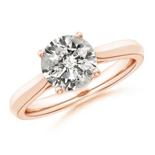 8mm KI3 Round Diamond Knife-Edge Shank Trellis Engagement Ring in 9K Rose Gold