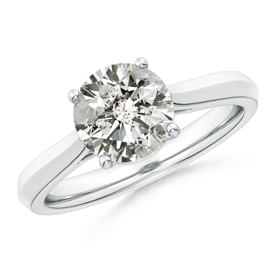 8mm KI3 Round Diamond Knife-Edge Shank Trellis Engagement Ring in P950 Platinum 