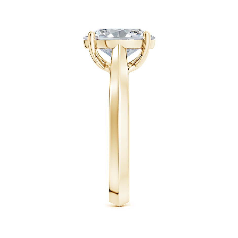 10x8mm HSI2 Oval Diamond Knife-Edge Shank Trellis Engagement Ring in Yellow Gold side 299