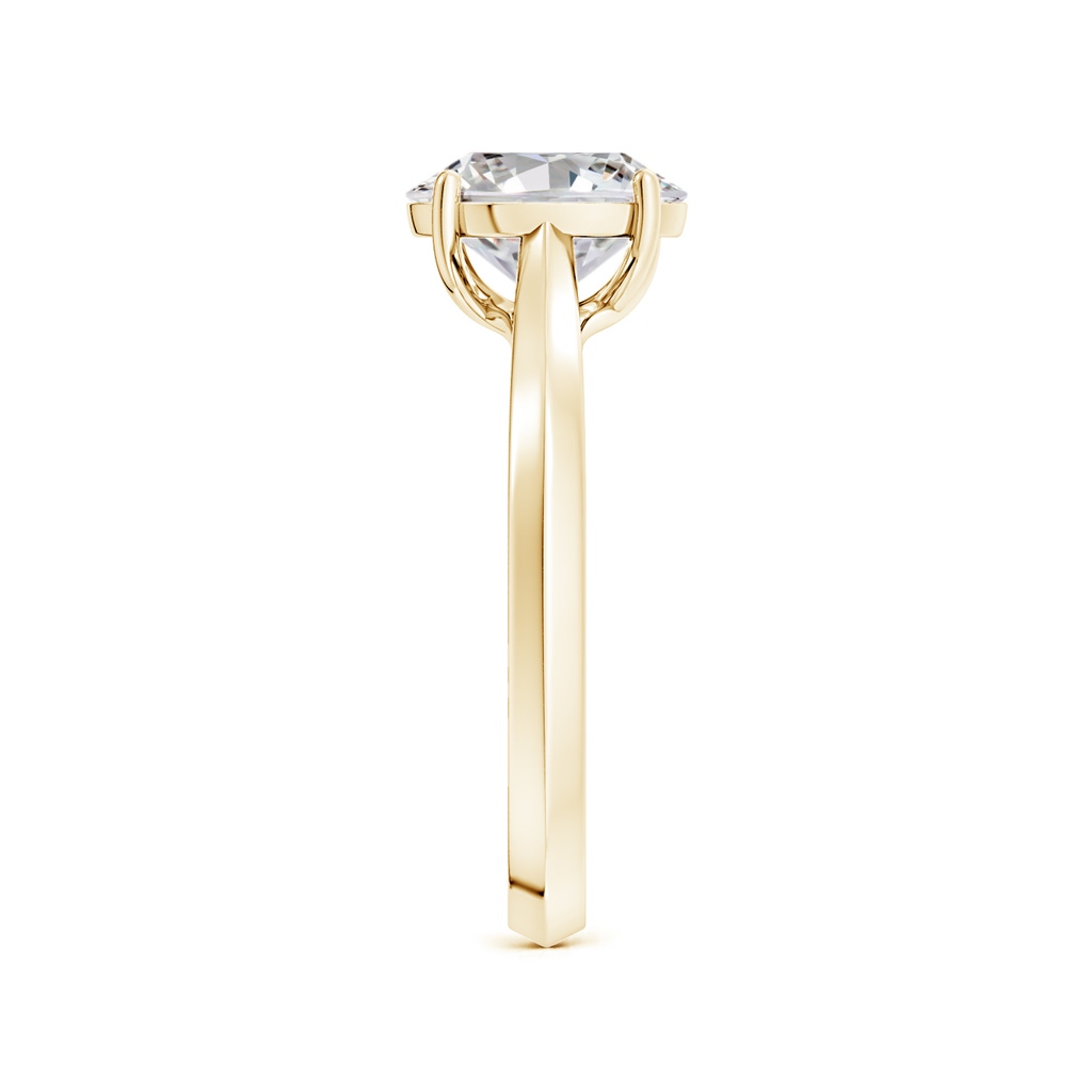 8.5x6.5mm IJI1I2 Oval Diamond Knife-Edge Shank Trellis Engagement Ring in Yellow Gold Side 299