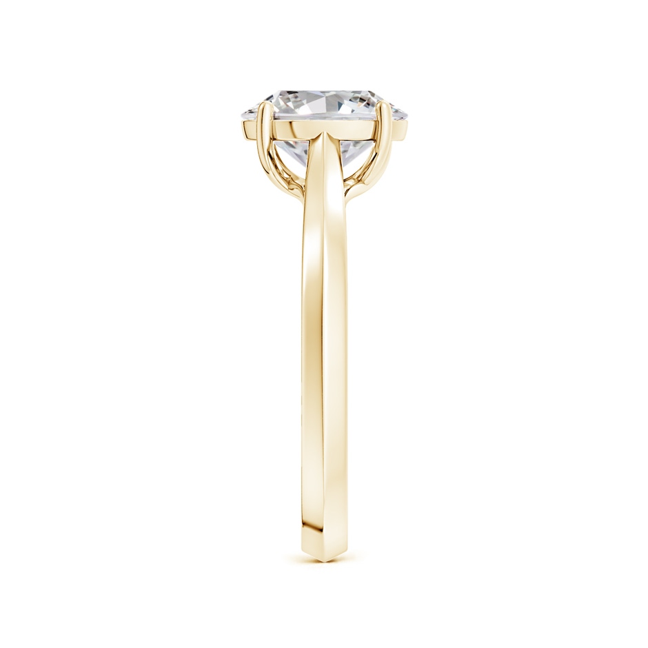 8.5x6.5mm IJI1I2 Oval Diamond Knife-Edge Shank Trellis Engagement Ring in Yellow Gold side 299