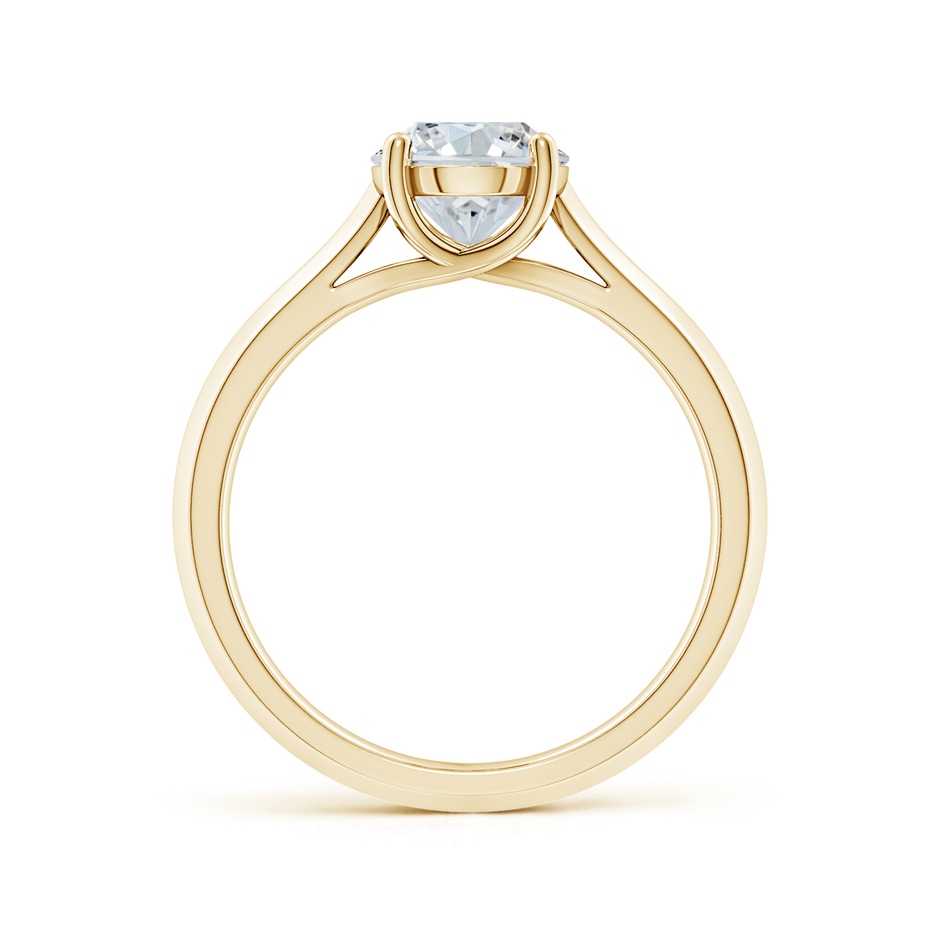 9x7mm GVS2 Oval Diamond Knife-Edge Shank Trellis Engagement Ring in Yellow Gold side 199