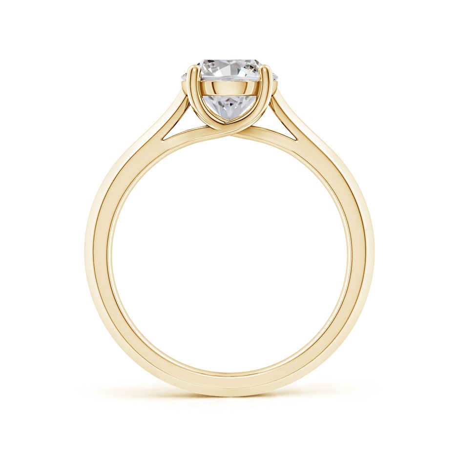 9x7mm IJI1I2 Oval Diamond Knife-Edge Shank Trellis Engagement Ring in Yellow Gold side 199