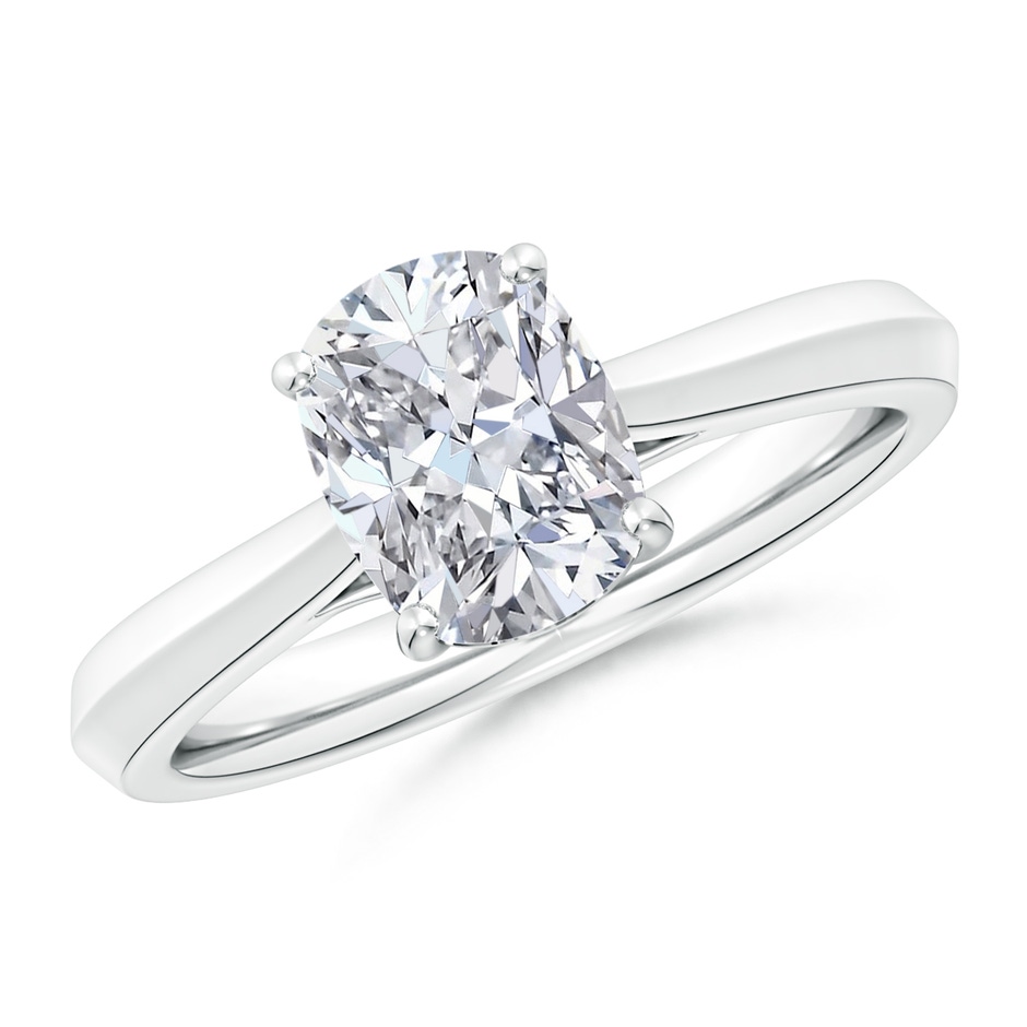 8.5x6.5mm HSI2 Cushion Rectangular Diamond Knife-Edge Shank Trellis Engagement Ring in P950 Platinum 