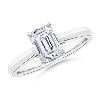 7.5x5.5mm HSI2 Emerald-Cut Diamond Knife-Edge Shank Trellis Engagement Ring in P950 Platinum