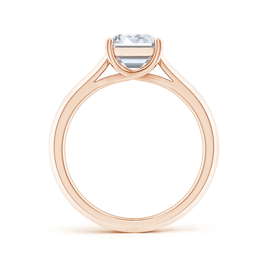 8.5x6.5mm GVS2 Emerald-Cut Diamond Knife-Edge Shank Trellis Engagement Ring in Rose Gold side 199